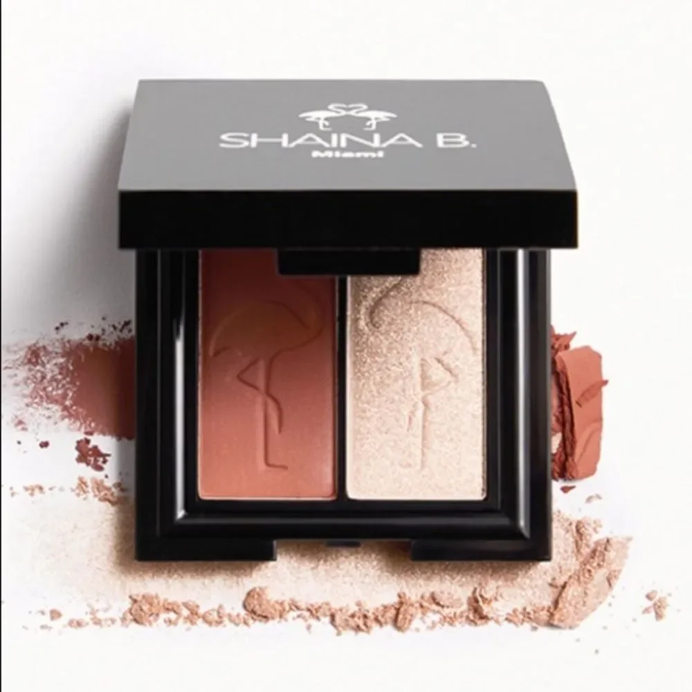2/$15! SHAINA B MIAMI Dazzling Eye Duo Soca & Bacchanal Eyeshadow Compact New!
